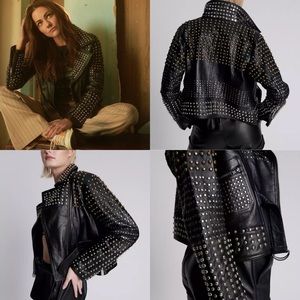 ONE TEASPOON MAD DOG LEATHER STUD MOTORCYCLE BIKER JACKET XS ALEXANDRA PARK